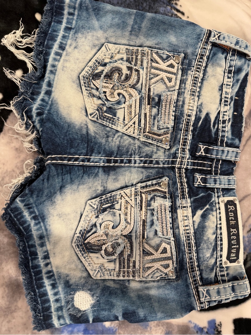 Rock Revival Distressed Denim Shorts